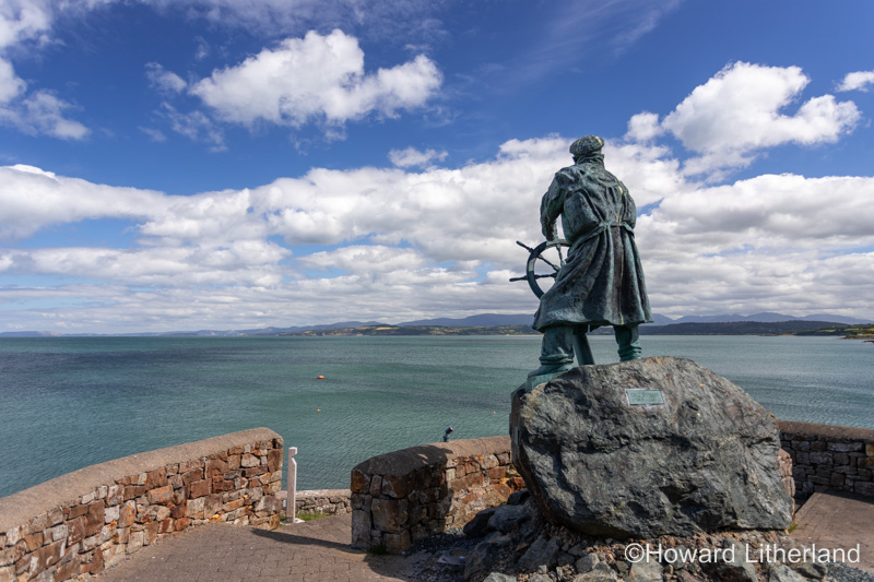 Dick Evans statue at Moelfre, Anglesey, North Wales