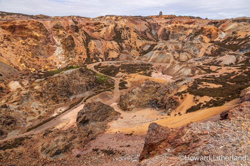 Parys Mountain open cast copper mine, Anglesey, North Wales