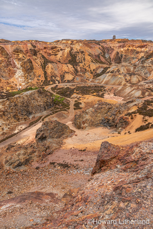 Parys Mountain open cast copper mine, Anglesey, North Wales