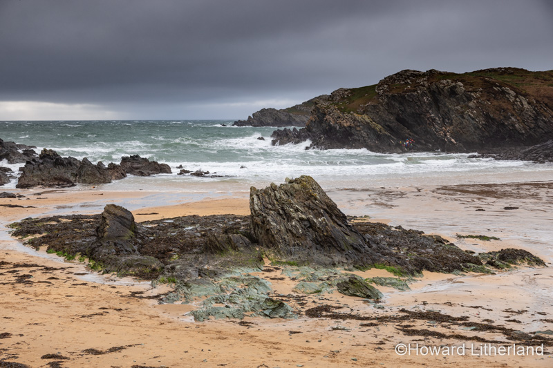 Stormy weather at Porth Dafarch, Anglesey on the North Wales coast