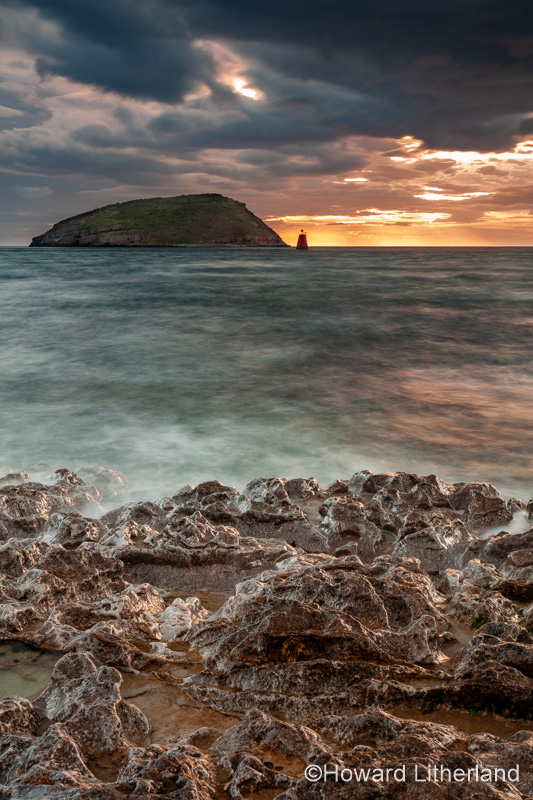 Puffin Island under stormy skies, Anglesey, North Wales