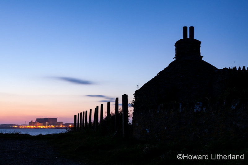 Wylfa nuclear power station at dawn, Anglesey, North Wales