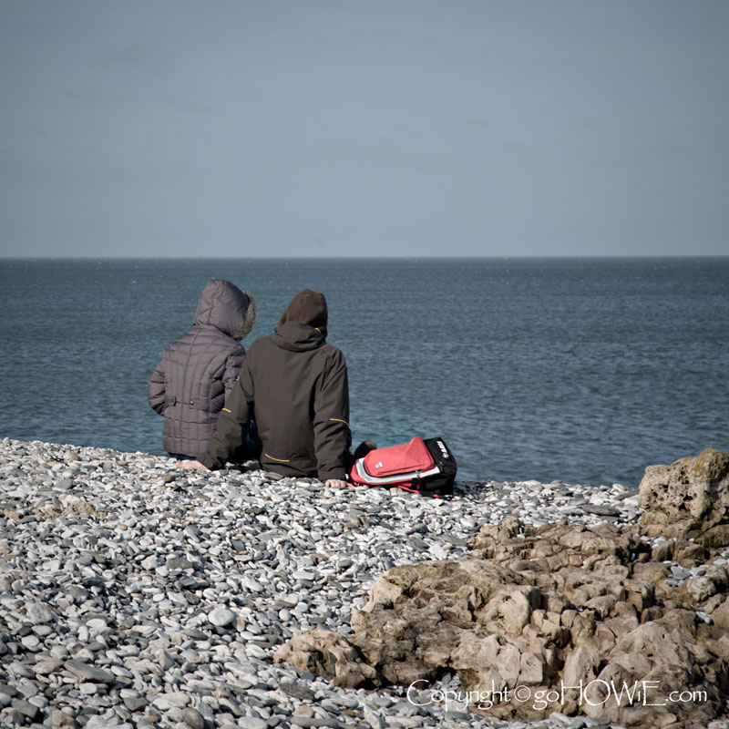 Couple on beach, Penmon, Anglesey