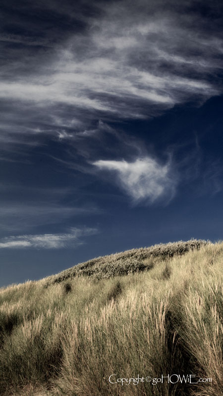 Dune and clouds, Llandudno, North Wales