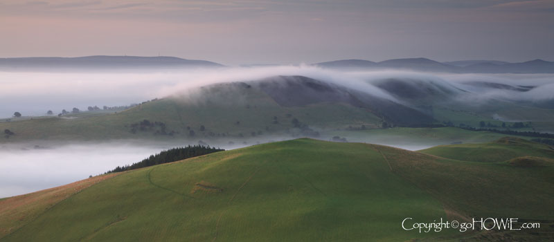Mist and hills, Clwydian Range, North Wales
