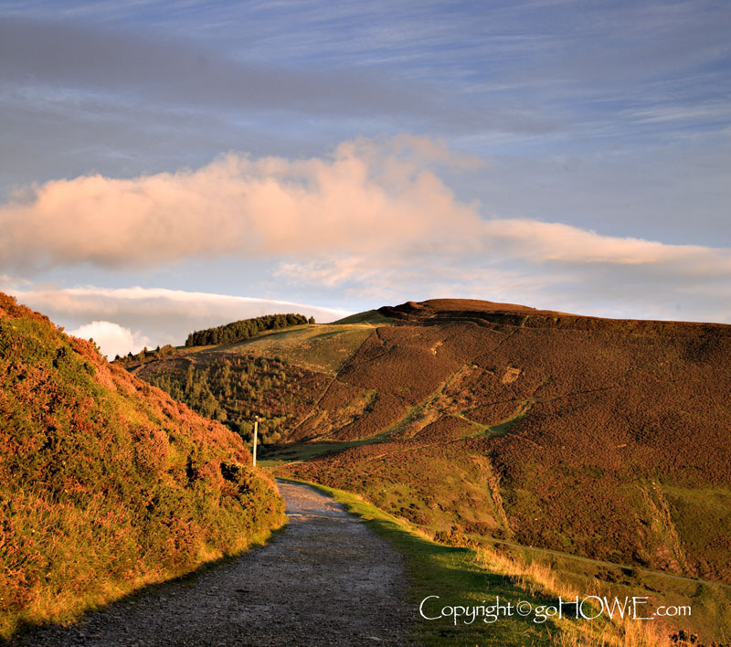 Path and hills, Moel Famau, North Wales