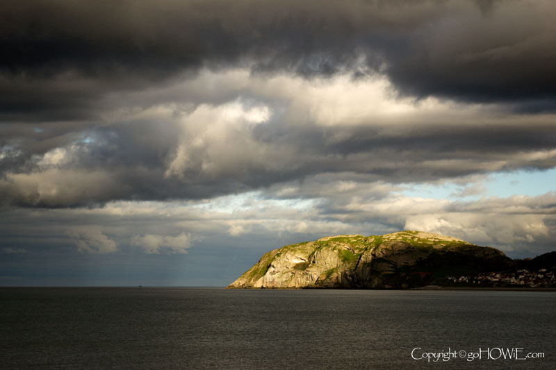 The Little Orme under stormy skies, Llandudno, North Wales