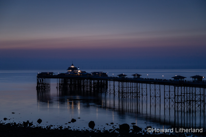 Pier at dawn on Llandudno North Shore, North Wales