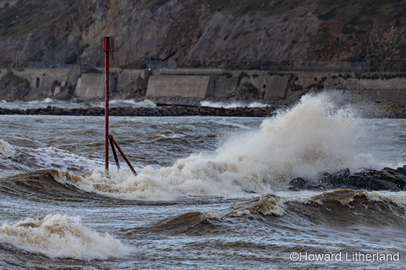 Stormy seas at Llandudno on the North Wales coast