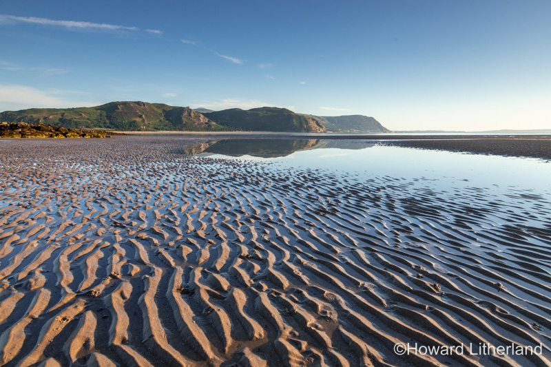 Tidal pool on the West Shore beach at Llandudno on the North Wales coast