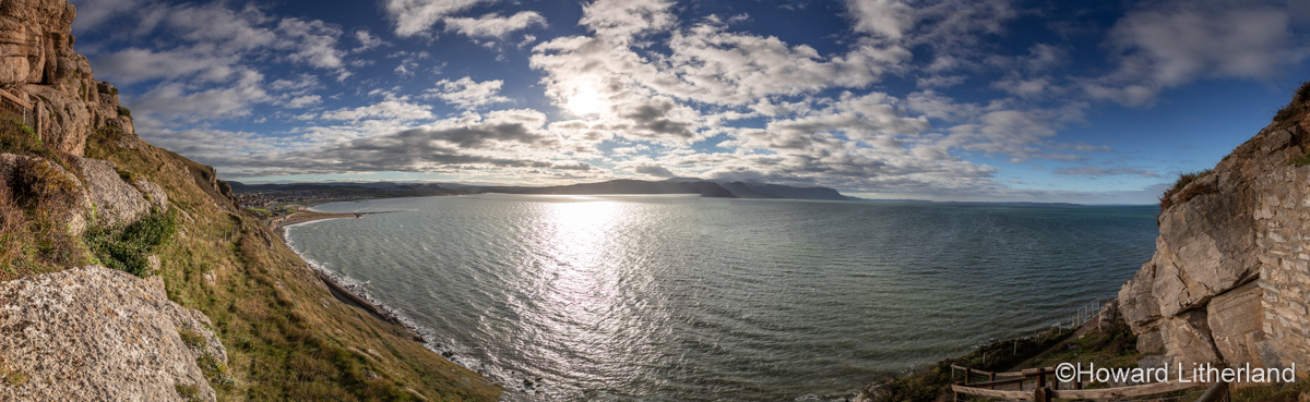 Panorama of Llandudno West Shore from the Great Orme, North Wales