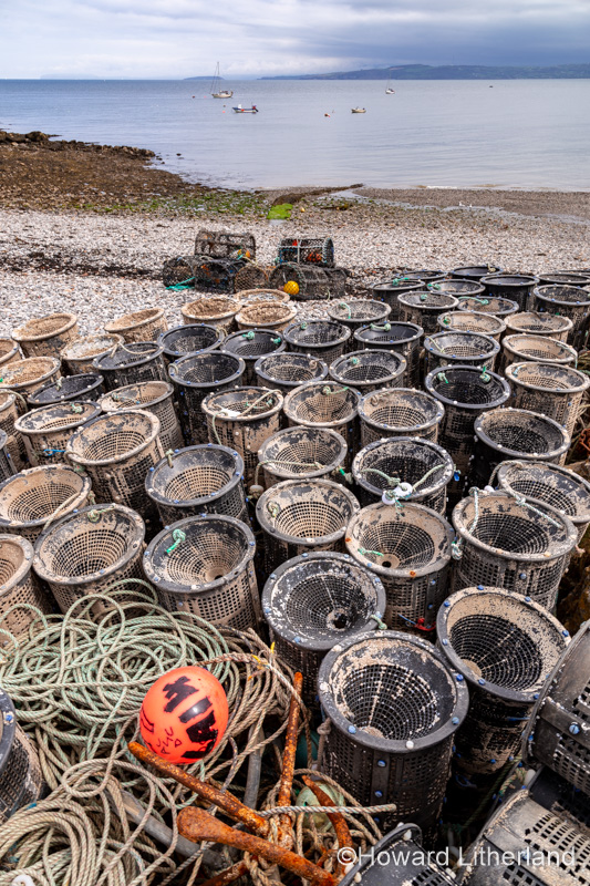 Lobster pots at Moelfre, Anglesey, North Wales