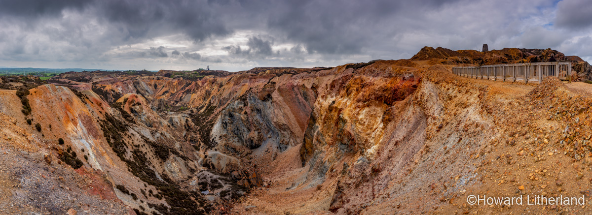 Parys Mountain opencast copper mine on Anglesey, North Wales