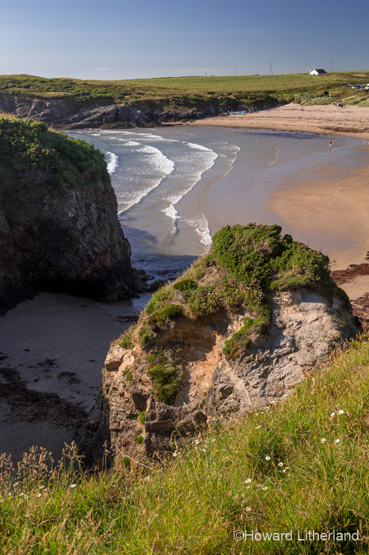 The beach at Porth Trecastell on Anglesey on the North Wales coast