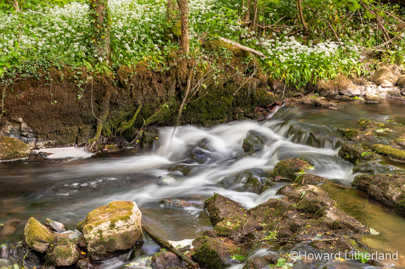 Small waterfall on the River Alyn at Maeshafn, North Wales