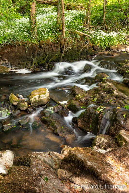 Small waterfall on the River Alyn at Maeshafn, North Wales
