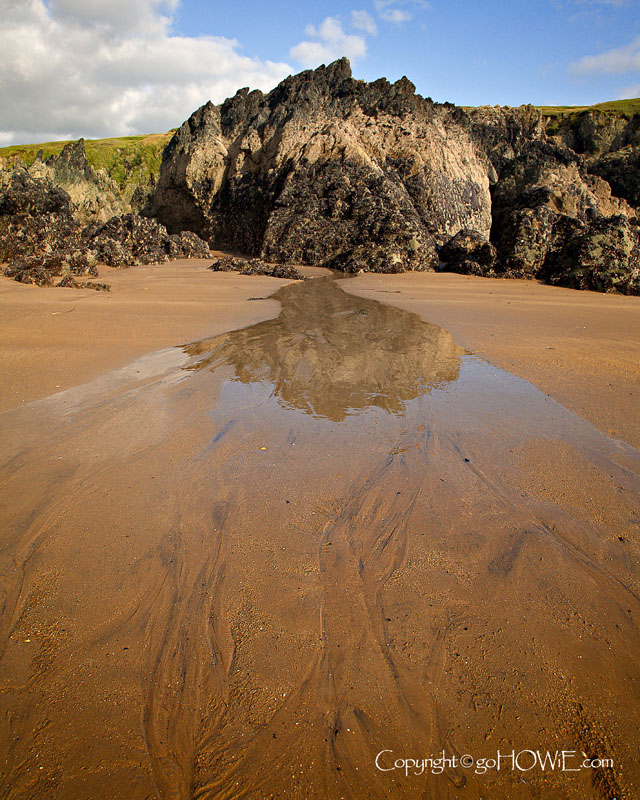 Sand and rock, Aberffraw beach, Anglesey