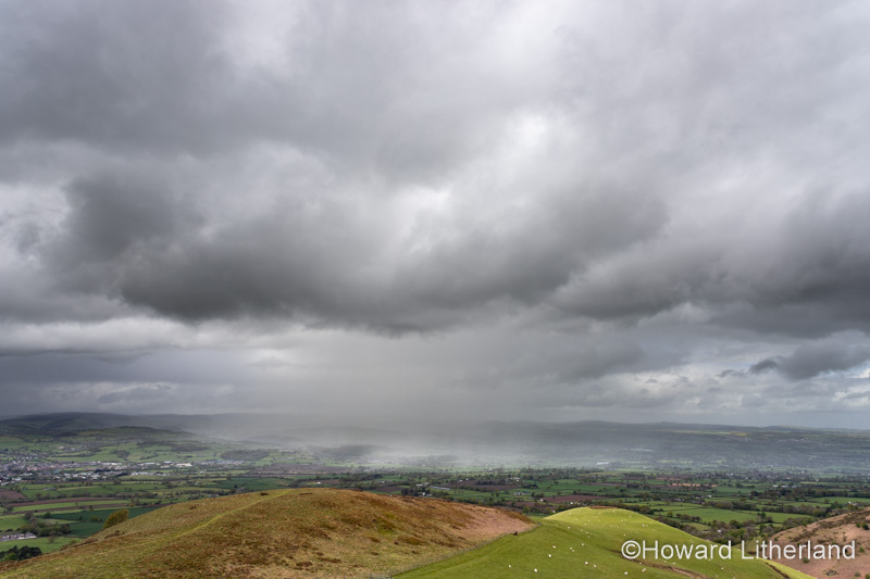 Rainstorm over the Vale of Clwyd, North Wales