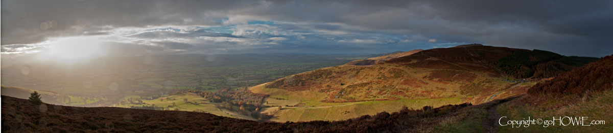 Panoramic stitch photo of the Vale of Clwyd, North Wales