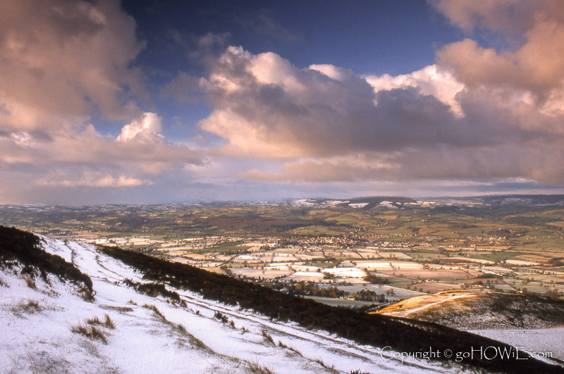 The Vale of Clwyd with snow in winter