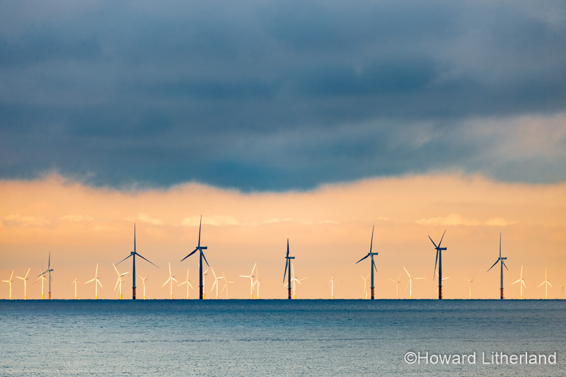 Gwynt y Mor windfarm off the North Wales coast at Colwyn Bay