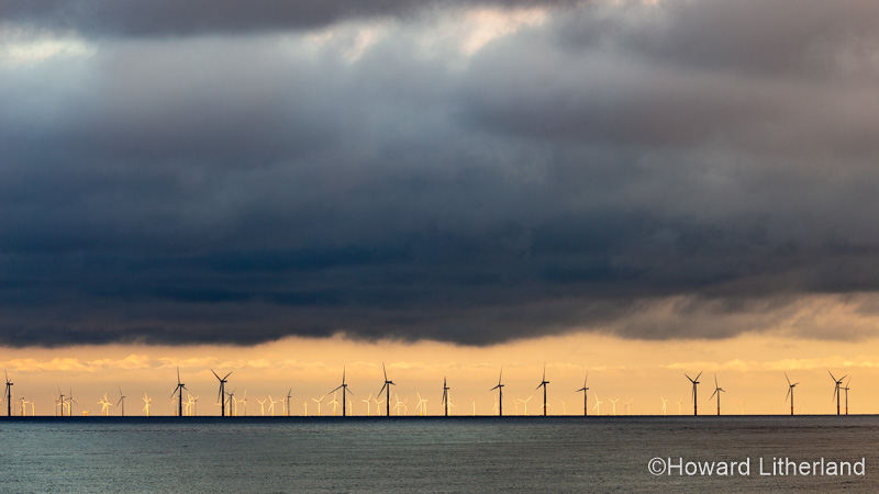 Gwynt y Mor windfarm off the North Wales coast at Colwyn Bay