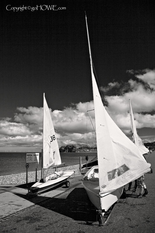 Yachts on the promenade at Llandudno