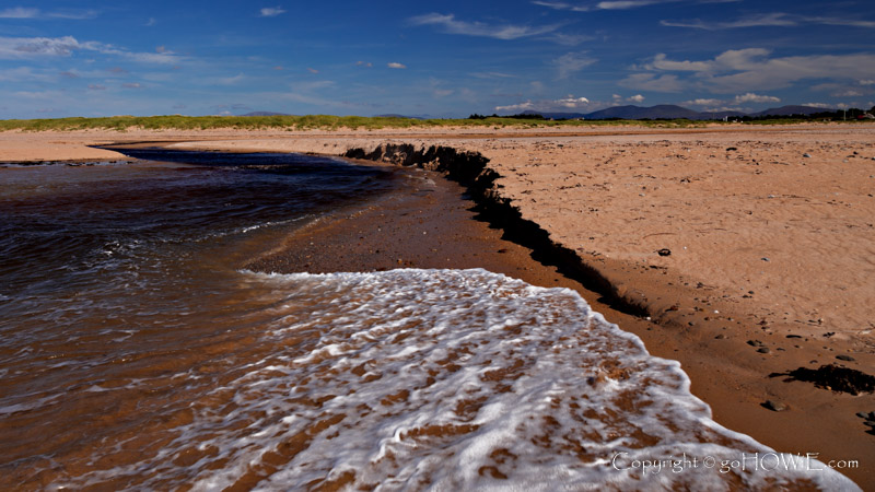 Beach and river at Dugort on Achill Island, County Mayo, Ireland