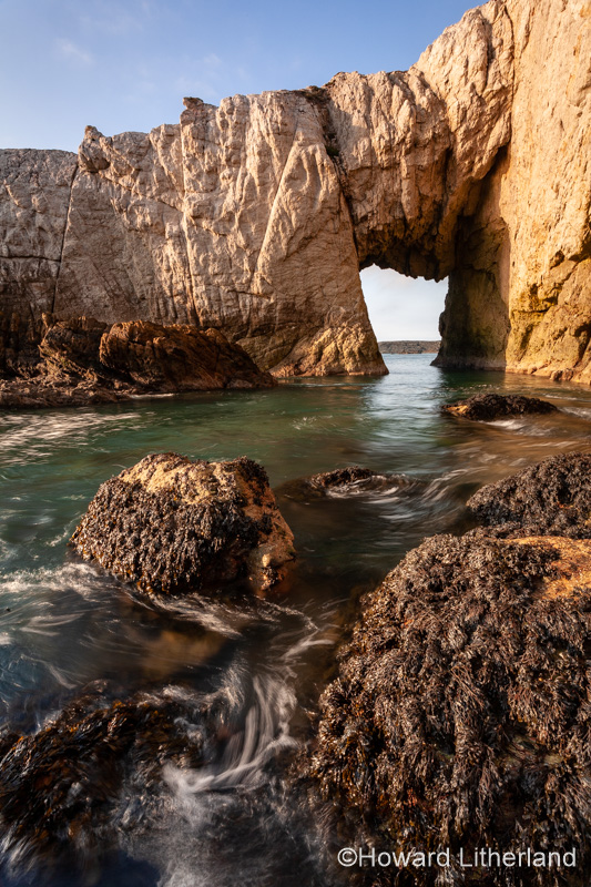 Bwa Gwyn sea arch near Rhoscolyn, Anglesey, North Wales