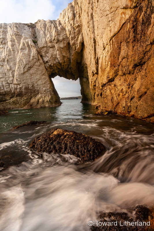 Bwa Gwyn sea arch near Rhoscolyn, Anglesey, North Wales
