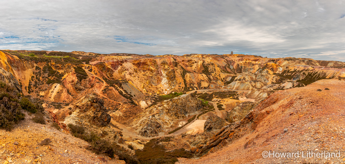 Parys Mountain open cast copper mine, Anglesey, North Wales