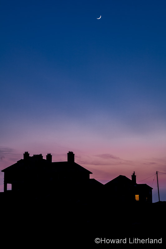 House at dusk, Trearddur Bay, Anglesey, North Wales