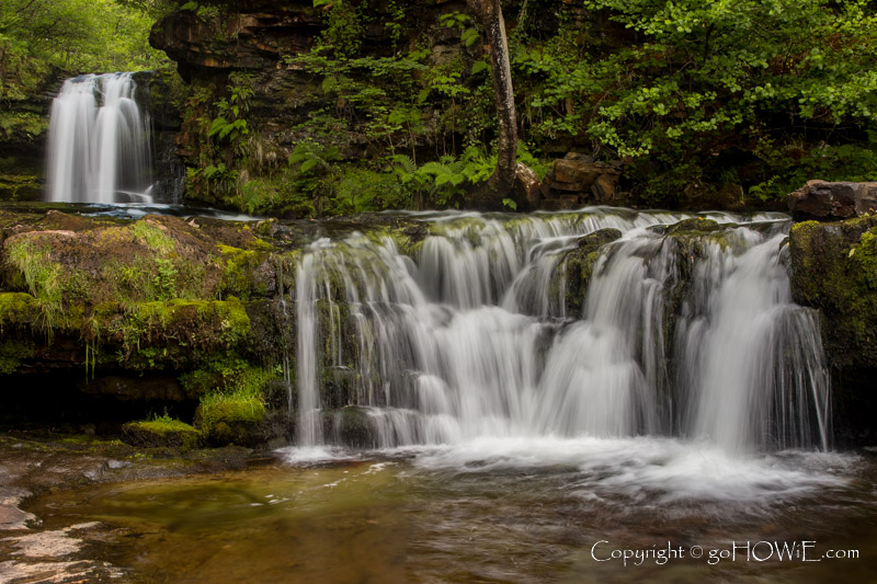 Waterfall along the Nedd Fechan river in the Brecon Beacons National Park, Wales