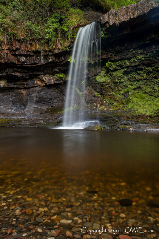 Waterfall along the Nedd Fechan river in the Brecon Beacons National Park, Wales
