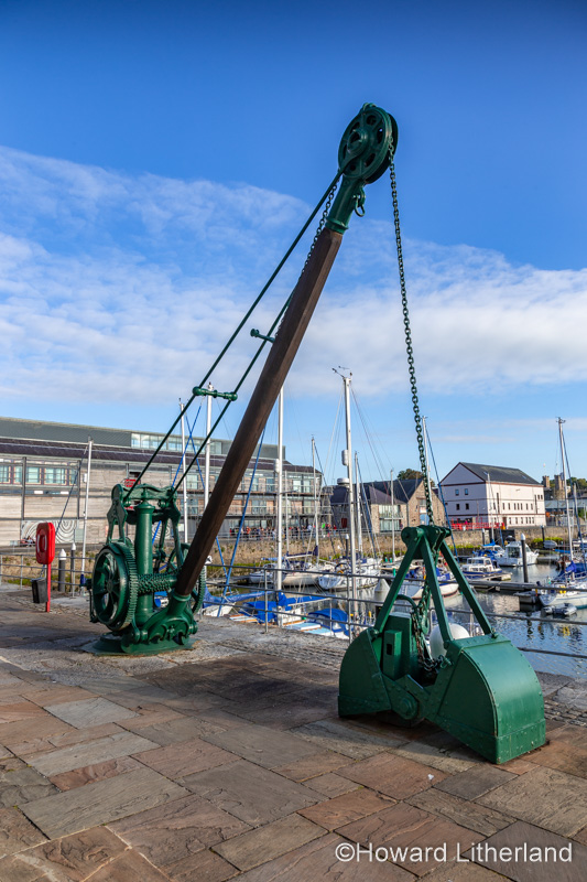 Crane at Victoria Dock, Caernarfon on the North Wales coast