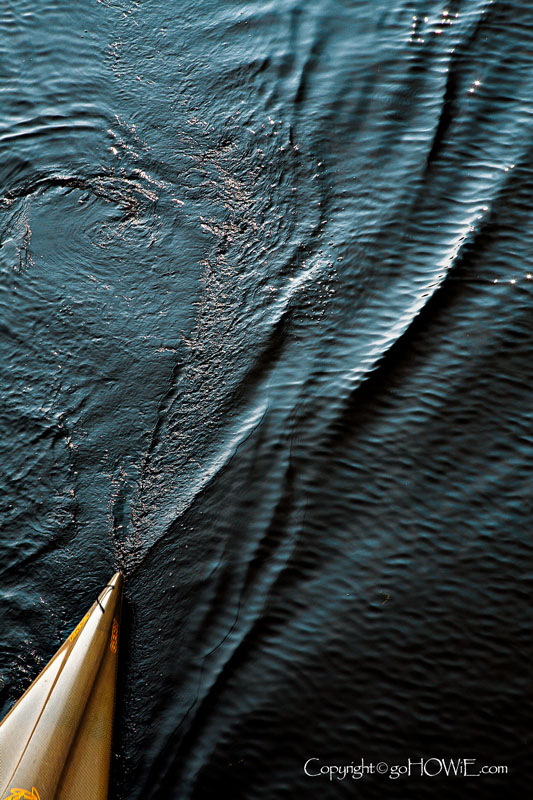 Canoe and wake