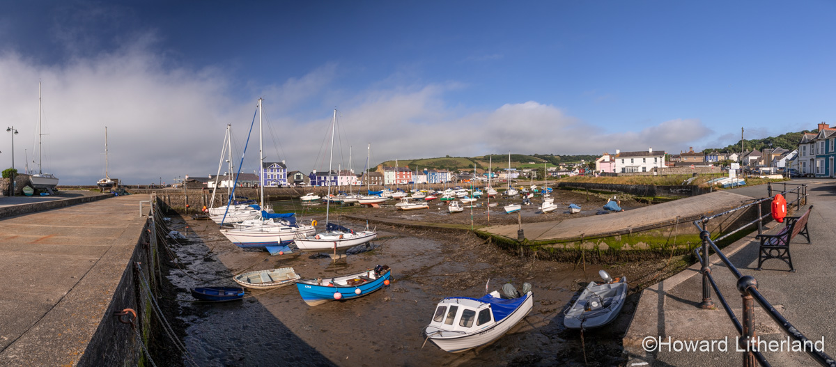 Panoramic view of Aberaeron harbour, Ceredigion, Wales