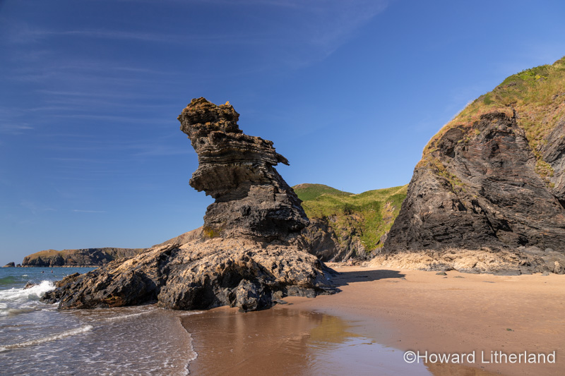 Rock formations at Llangrannog beach, Ceredigion, Wales