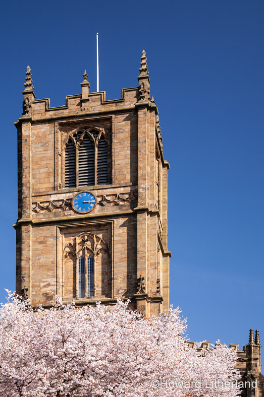 Saint Marys parish church Mold with spring blossom