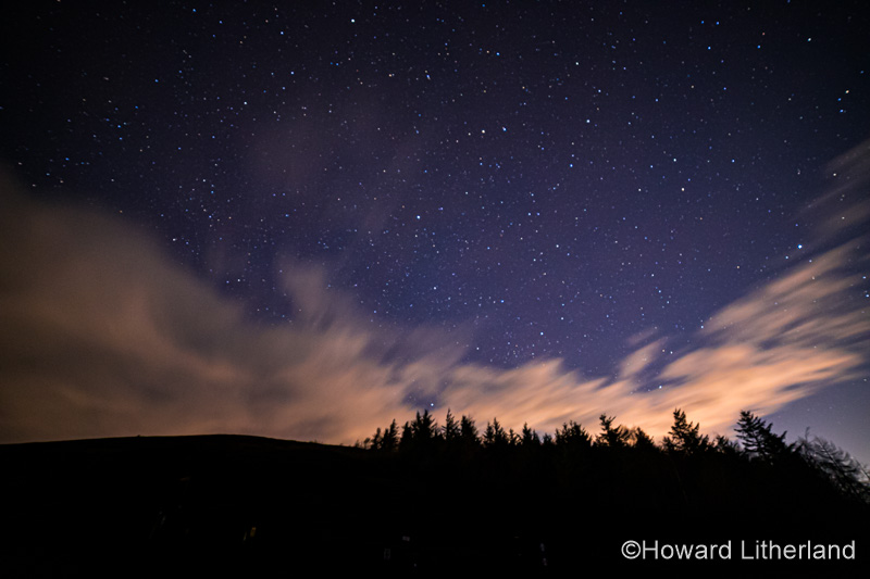 Stars over the Clwydian Range AONB, North Wales