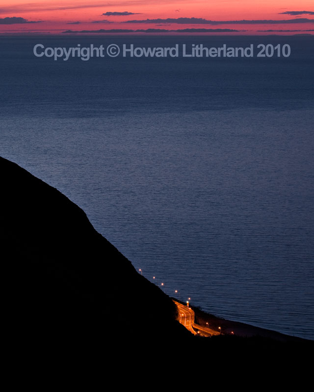 Streetlights along the North wales coast, Penmaenmawr