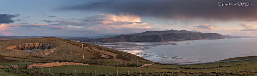 Panoramic view of the North wales coast along the Conwy estuary