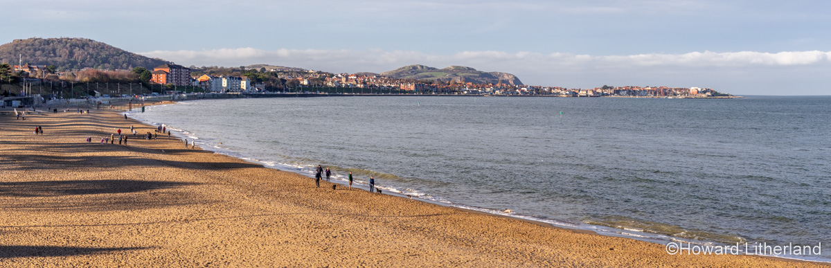 Panoramic view over Colwyn Bay and Rhos-on-Sea on the North Wales coast
