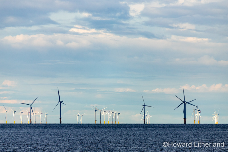 Gwynt y Mor offshore windfarm in Colwyn Bay off the North Wales coast