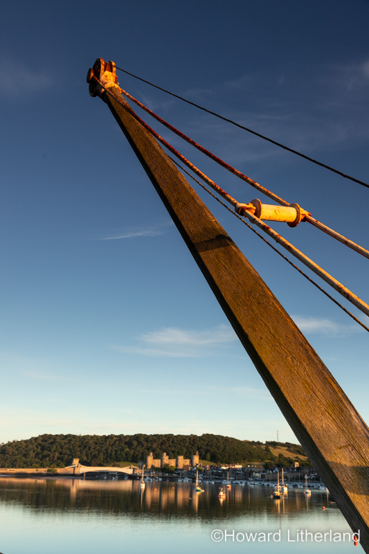 Conway castle on the river Conwy estuary, North Wales coast