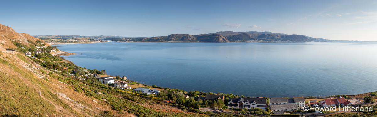 Panoramic view over the Conwy estuary on the North Wales coast