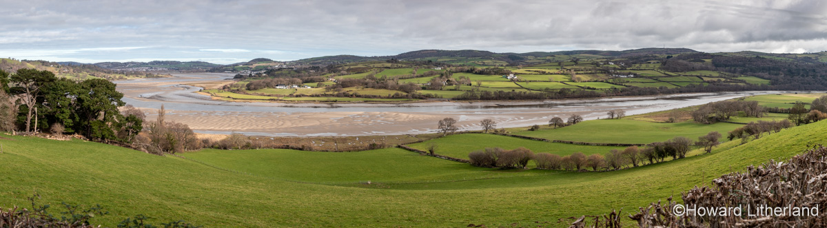 Panoramic view over the river Conwy, North Wales