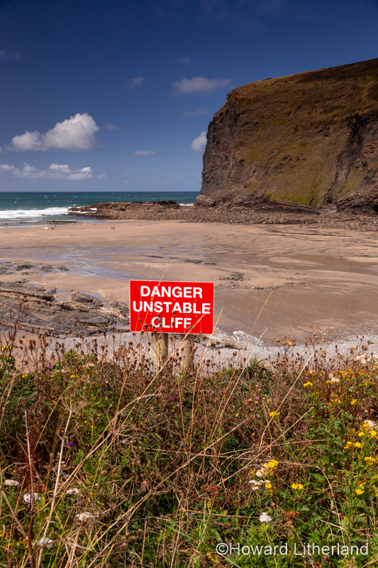 Crackington Haven beach on the north coast of Cornwall, England