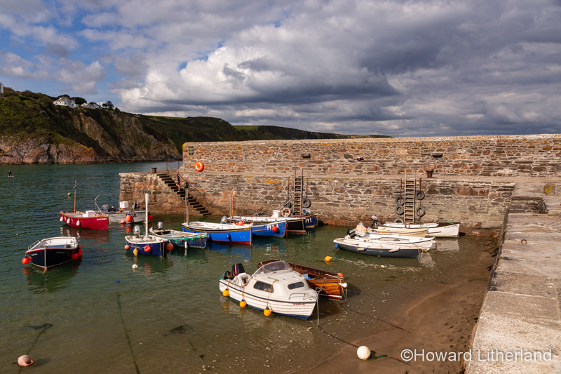 Boats in the small harbour of Gorran Haven, Cornwall, England