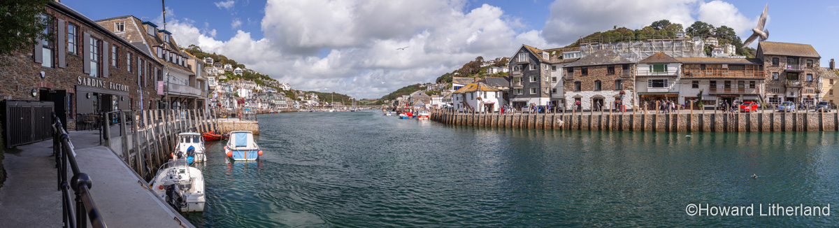 Panoramic view of Looe harbour, Cornwall, England